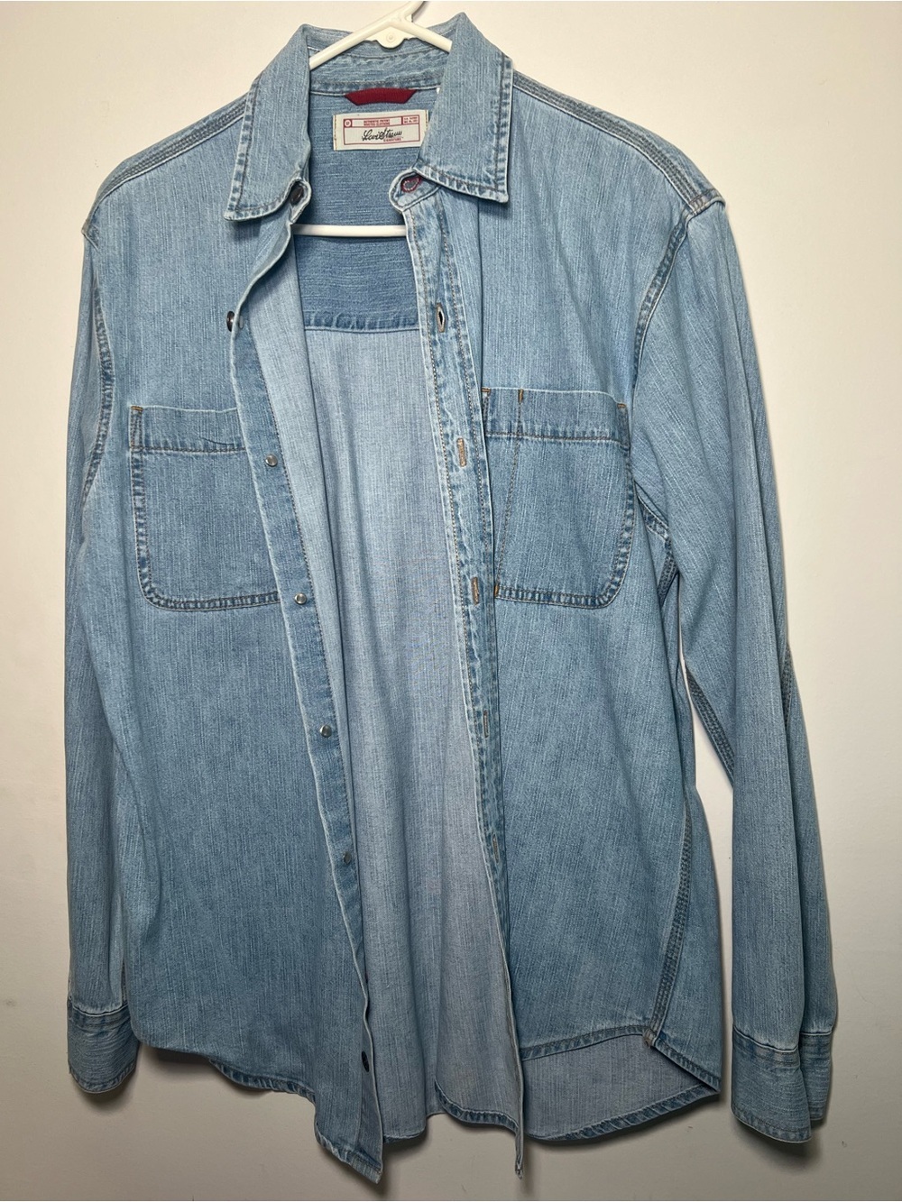 Levi Strauss Signature Light Wash Denim Button Down Shirt Size S - Picture 5 of 16